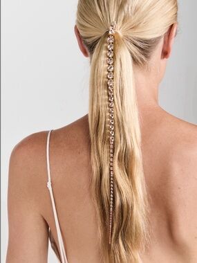 Lelet NY ombré crystal spine clip pink rose gold rare